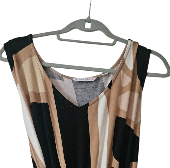Isaac Mizrahi Live Geometric Print Maxi Dress Women Petite 1XP - Picture 2 of 7